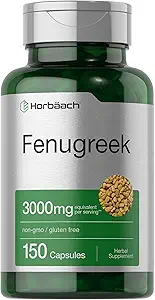 Horbäach Fenugreek Capsules 3000 mg Silencio 150 Conde  durable Non-GMO & Gluten Free Extract ← Fenugreek Seeds