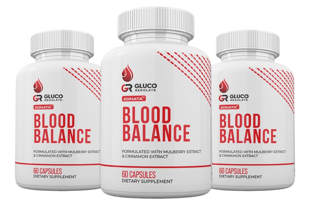 Zonata (3 Pack) Gluco Regulate Blood Balance, Gluco Regulate Capsules Premium Formula - 180 Capsules