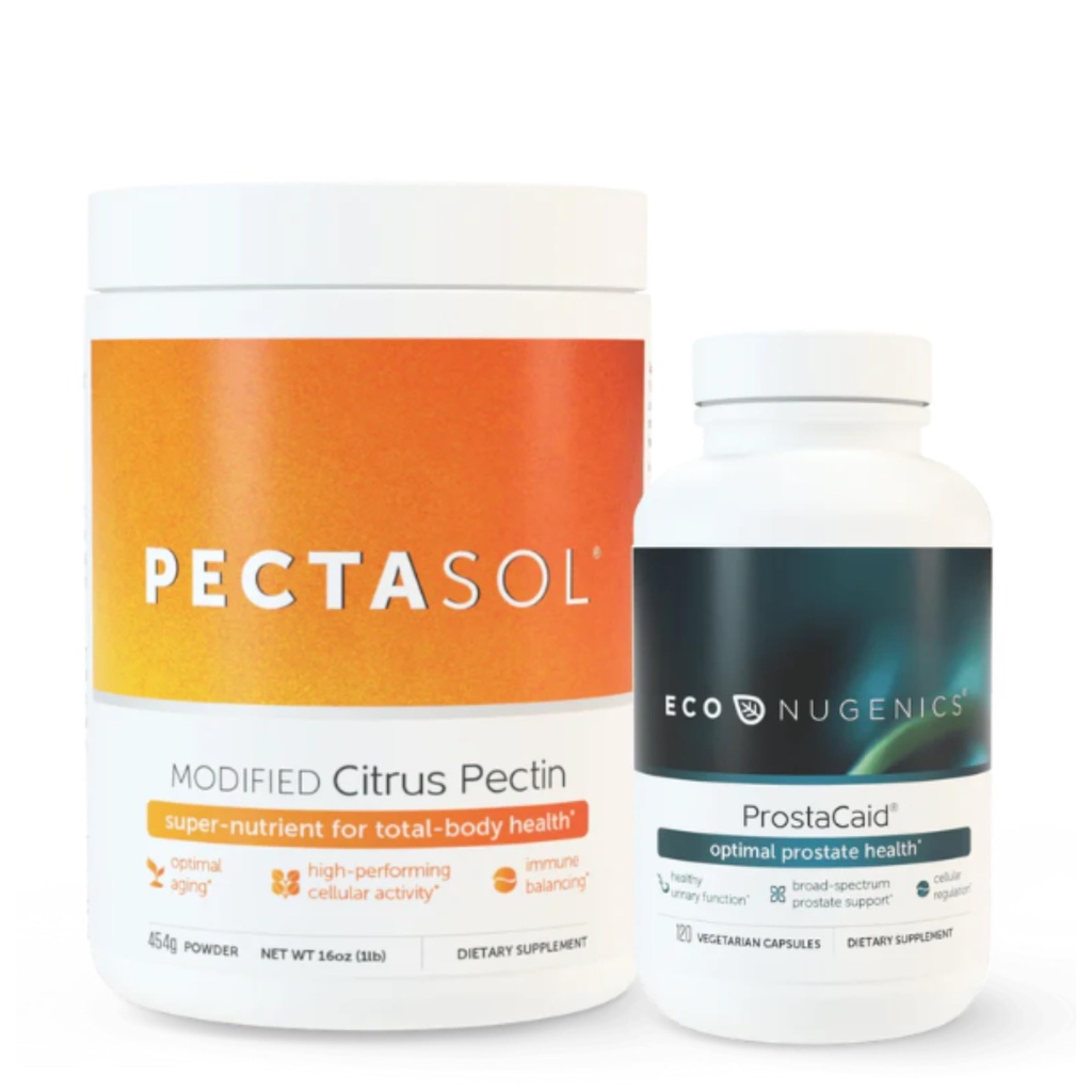 Ultimate Prostate Health Supplement Bundle Including ecoNugenics ProstaCaid and Pectasol Modified Citrus Pectin - Immune Function & Prostate Support for Men