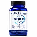 Nattokinase 10800 Fu, Ultimate Nattokinase 10800 Fu, Organic Nattokinase Supplement 10800 Fu, Vegan Capsules Gluten-Free, Supports Daily Health, 2 Capsules Daily, 60 Capsules