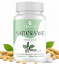Nattokinase Supplement – Vitamin K2 Free | Nattokinase 8000 FU and CoQ10 100mg for Heart* & Circulation | 400mg Natto Enzyme, 8000 FU per Serving, 90 Capsules (90 Day Supply)