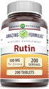 Fórmulas asombrosas Rutin 500mg 200 Tablets Suplemento ← Non-GMO Silencio Gluten Gratis Silencio Made in USA
