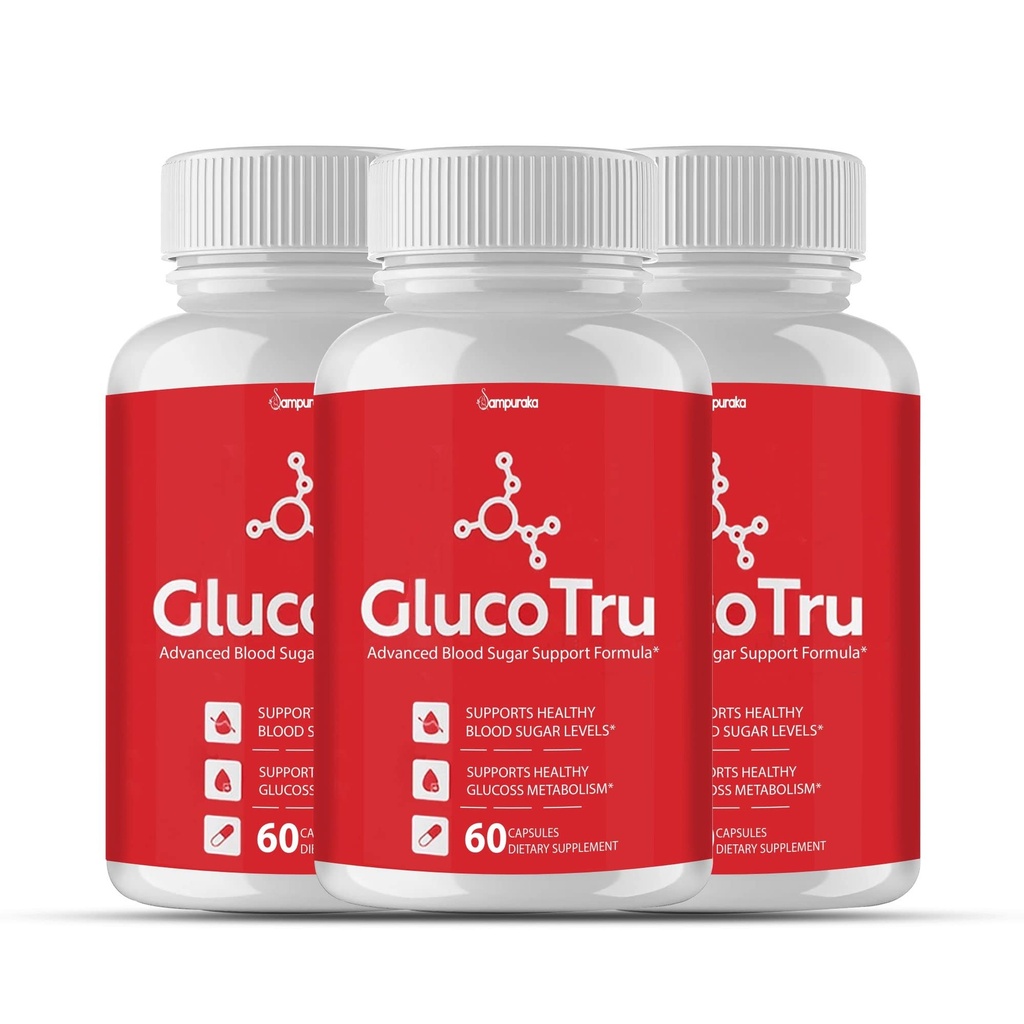 Gluco Tru Advanced Formula Supplement 3 Packs 90 Days Supply