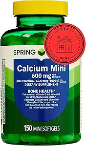 Spring Valley Calcium Plus Vitamina D3 150 Mini Softgels ← Calcium Suplemento TEN CaIcium mini softgels ANTE CaIcium 600 mg con Vitamin d3 TEN 150 Mini Softgels + STS Sticker