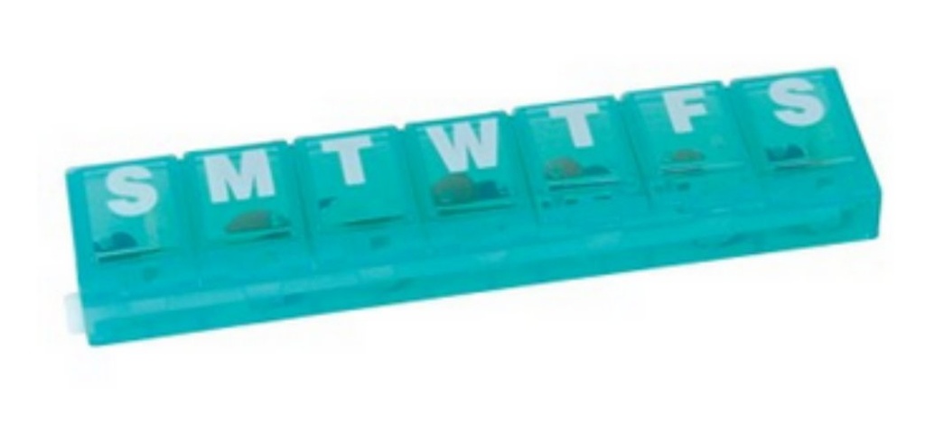 Ezy Dose 7 Day Locking Pill Reminder Small (4.75 x 1.25 x 0.75 inches) (Pack of 3)
