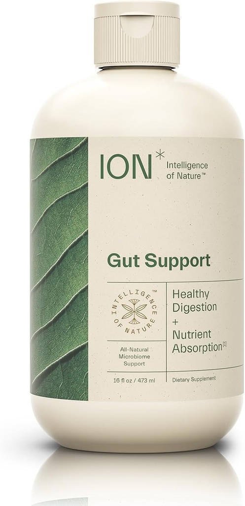 ION* Inteligencia de la naturaleza Gut Support Liquid Supplement - Gut & Digestive Health Liquid Drops, Cleanse " Detox with Humic Extract for Women " Men, Adults " Kids 4+ - 16 fl oz (Pack of 1)