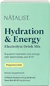 NATALIST Hydration " Electrolyte Energy Drink Mix Powder Easy Prep Daily Essentials Mineral &amp; Vitamin Replenishment for Women Caffeine Free Vegan Berry Flavor - 15 Packet Servings