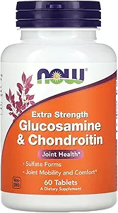 NOW Foods Extra Strength Glucosamine & Chondroitin, 60 Tablets