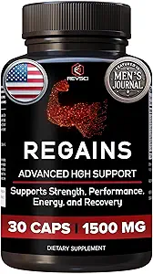 HGH Suplementos para hombres y mujeres - Regains Starter Pack, Natural Anabolic Muscle Growth Building GH & Human Growth Hormone for Hombre, Muscle Builder for Men, Muscle Recovery Supplement, 30 Protein Pills