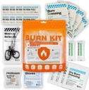 RHINO RESCUE Burn Kit, 4pcs Burn Dressings 4x4, 8pcs Burn Gel Packets 3.5g, 4pcs Burn Pads, First Aid Kit Cooling Soothing Cream Relief with Bandage, Nitrile Gloves, Tijeras, Tape, HSA/FSA Eligible