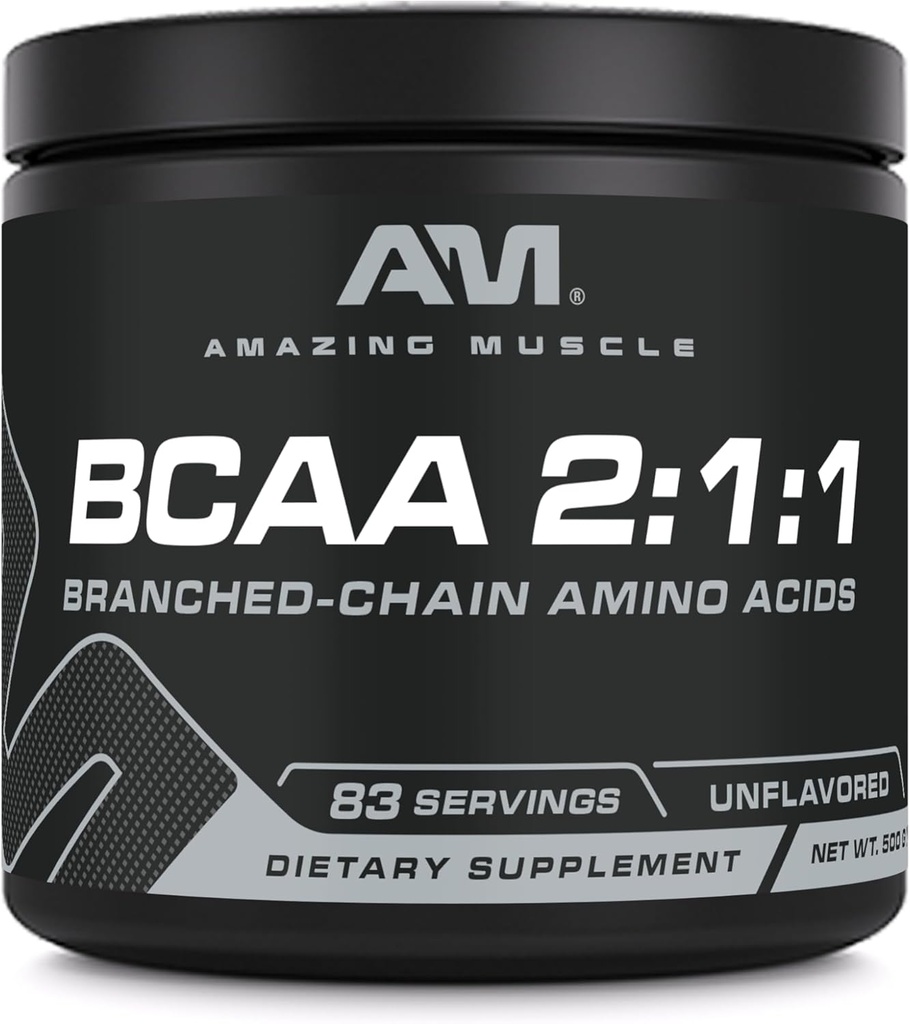 Increíble Muscle BCAA Amino Suplemento Silencio 2:1:1 Ramada Cadena Aminoácidos Ratio Silencioso Silencio Net Weight 500 Grams (1.1 Lb) ← Non-GMO Silencioso libre de gluten Made in USA