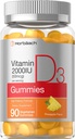 Horbäach Vitamina D3 2000iu Gummies Silencio 90 Conde Silencio Vegetariano  Pineapple Flavor ← 50 mcg ← Non-GMO, Gluten Free Vitamin D Supplement
