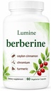 LUMINE Organics Berberine,Ceylon Cinnamon，Turmeric,60 Capsules