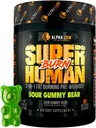 ALPHA LION Superhuman Burn – 2 en 1 Metabolism Booster Pre Workout y Thermogenic Fat Burner para Hombre – Appetite Suppressant and Weight Loss Suplemento (21 Servings, Sour Gummy Bear)
