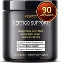 VEGATOT Vertigo Suplemento *USA Hecho y probado* Inner Ear Suplemento con Ginkgo Biloba Lion's Mane Lemon Balm Ginger VIT B1, B6, B12- for Dizziness Spinning Inner Ear Balance