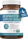 Respiratory Lung Health Supplement - Invigorating Lung Support Supplement Helps Support Clear Airways Mucus Removal and Seasonal or Year Round Detox - Vegan Herbal Non-GMO Formula (4 meses de suministro)