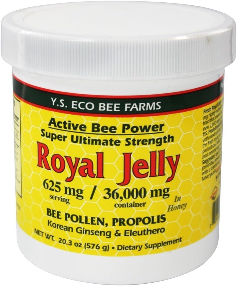 Fresh Royal Jelly + Bee Pollen, Propolis, Ginseng, Honey Mix - 36.000mg Y.S. Org 20.3 oz
