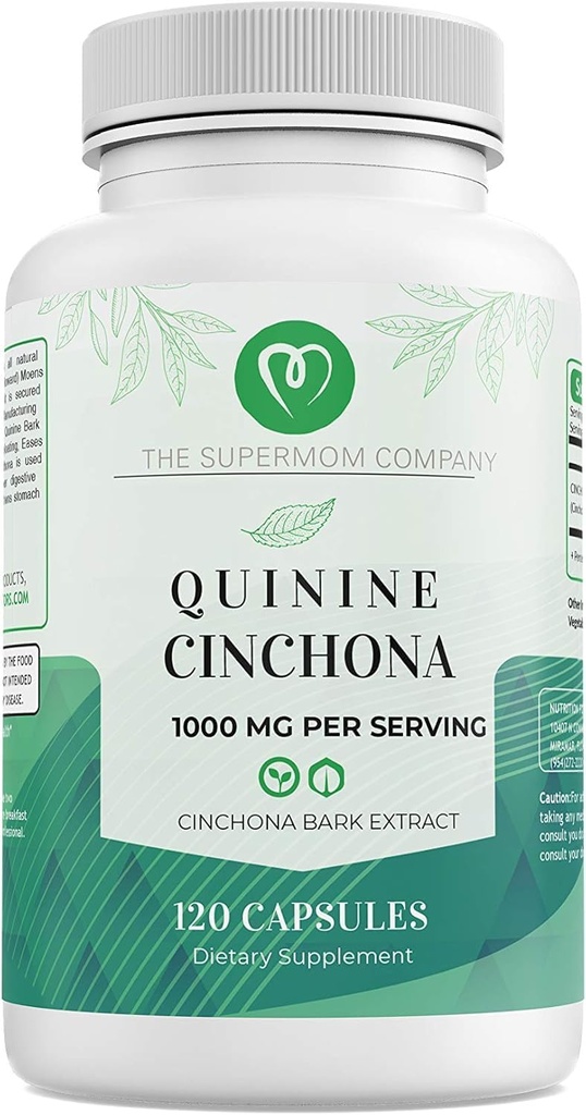 Quinine Cinchona Bark Extracto 1000 mg – Suplemento herbario para el alivio del cárculo, apoyo digestivo &amp; salud inmunitaria – 120 cápsulas, no transgénicos, hechos en EE.UU.