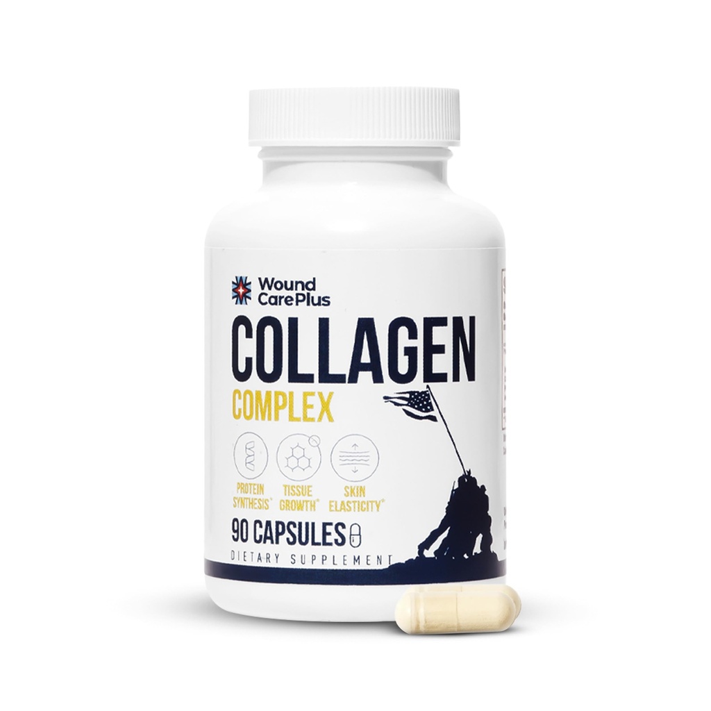Wound Collagen Complex Supplement for Wound Healing Support & Post-Surgery Recovery, 90 Count