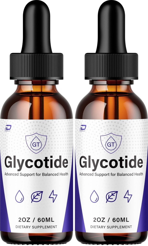 Glycotide Advanced Formula – Glyco Tide Liquid Drops Natural Ingredients, 2 Bottles - 2 Month Supply