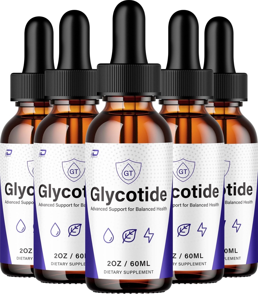 Glycotide Advanced Formula Drops - 5 Bottles - 5 Month Supply
