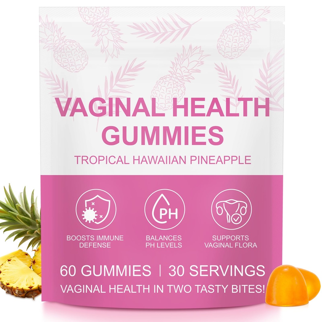 60PCS Premium Feminine Balance Gummies, PH Balance Gummies for Women, Vaginal Probiotics Feminine, Womens Vaginal Health Supplement, for Women’s Health & Wellness