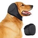 BOXOB Dog Ears Cover, Adjustable Dog Ear Muffs Noise Protection Comfortable Quiet Dogs Calming Hood Ear Head Wrap Cups Shower Cap Pet Supplies for Bath Grooming Thunder Fireworks (S)