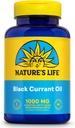 NATURE'S LIFE Black Currant Seed Oil 1000mg - Black Currant Oil, Natural Source of Omega 6 Gamma Linolenic Acid (GLA) y Omega 3 Alpha-Linolenic Acid (ALA), Garantía de 60 días, 60 Servings, 60 Softgels