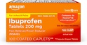 Tablas de Ibuprofeno de Atención Básica, 200 mg, Alimentador de Dolor y Reductor de Fiebre, Para Artritis, Dolor, Dolor y Más, 100 Cuenta
