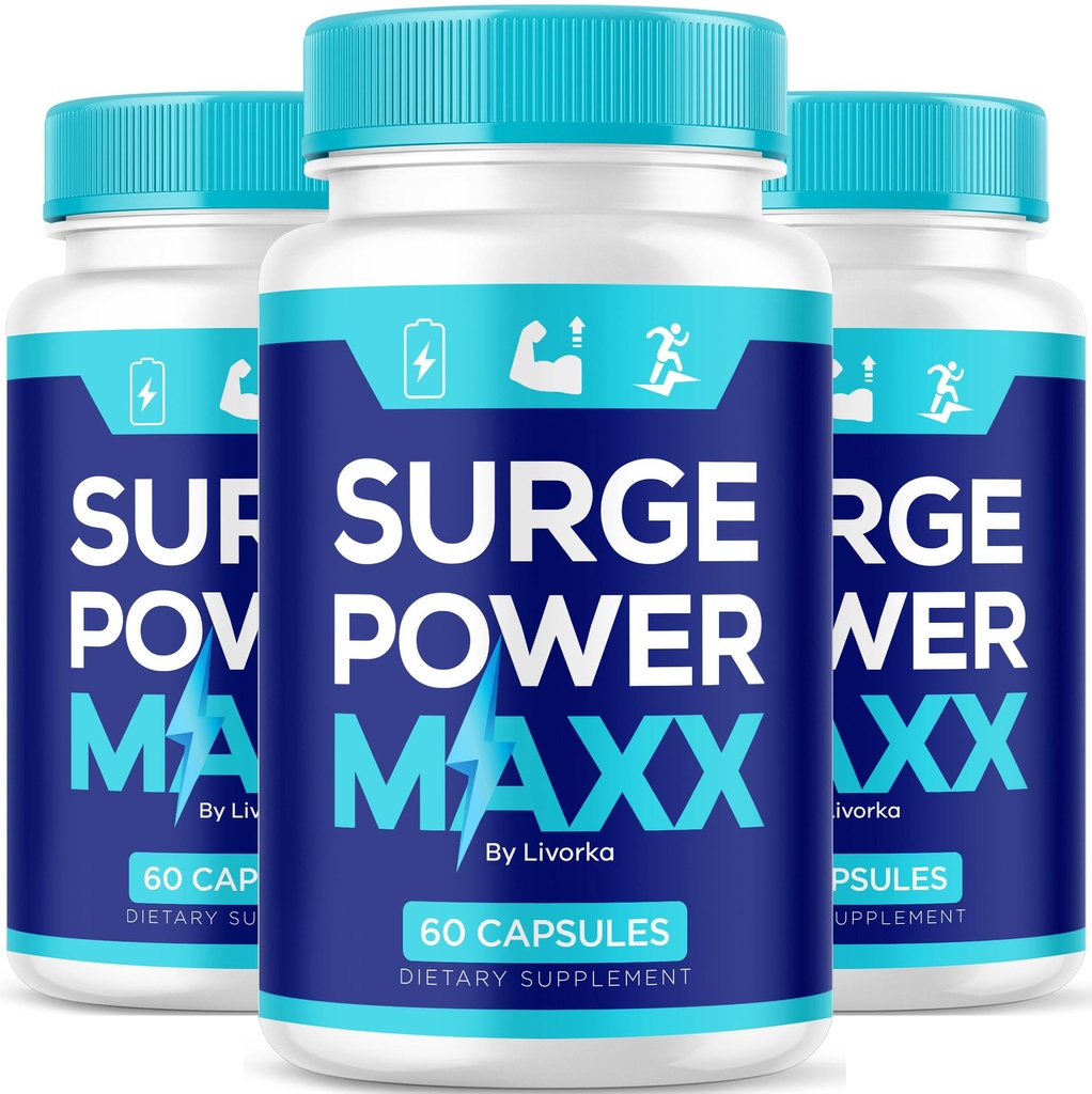 (3 Pack) Surge Power Maxx Supplement for Men, SurgePower Max Male Pills Formula, Premium All Natural Advanced Support, 180 Capsules for 3 Months