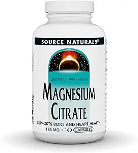 Fuente Natural Citrato de magnesio, soporta el hueso y la salud cardíaca* 133 mg - 180 cápsulas