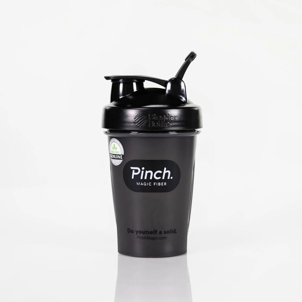 Pinch Magic Shaker Bottle ← BPA Free Shaker Bottle for Smooth Mixing Silencio sin esfuerzo para Fiber Supplement Powder, Protein Shake, &amp; More ← Dishwasher Safe, Travel-Friendly, Easy to Clean TEN 20 oz