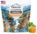 OPTIVIDA Congeladores de Plata Colloidal con Aceite de limón y miel (1 Pack) - Conseguir calmantes de garganta para adultos con alivio de tos " Fórmula de Plata Nano de acción rápida para Immune Support, 60 Ppm