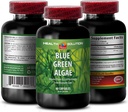 Blue Green Algae Superfood - Blue Green Algae - Blue Green Algae for Immunity - Zapatos Klamath Blue Green Algae, Suplemento de Digestión, Suplemento de Apoyo Inmuno, Blue Green Algae Powder, 1b 60 Caps