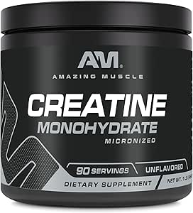 Increíble Muscle Micronized Creatine Monohydrate TENIDO 90 Servimientos TENIDO 5000 Mg por Serving TENIDO 1 Lb (454 Grams) ANTE Ideal Pre &amp; Post Workout Suplemento TENIDO Desflavorado (1 Pack, 1 Lb TENIDO Desarrollado)