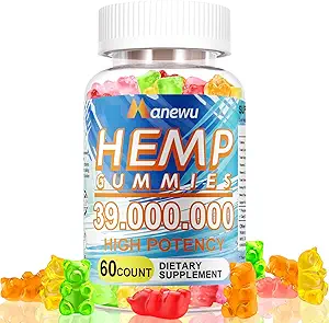 Mangas de cáñamo orgánico - Concebida con plantas, soporta la relajación, equilibrio, suave soporte diario - 60 Gummies