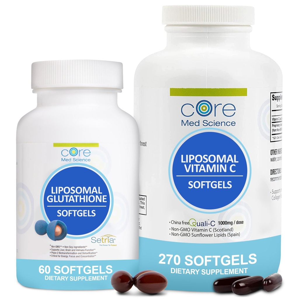 Core Med Science Supplement Bundle - Liposomal Glutathione & Vitamin C 1000mg