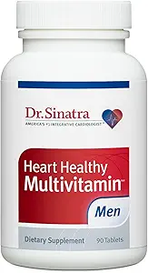 Dr. Sinatra Heart Saludable Multivitamínico para Hombres con Vitamina D 1000 UI, A, B12, C, E y Zinc, 90 Tabletas (30-Day Supply)