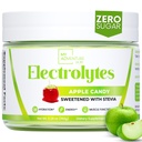 Zero Sugar - Apple Candy Electrolytes Polvo - Refreshing Hydration - Caffeine Free Energy with All Natural Ingredients - Vegan, Keto y Paleo - Sugar Free Electrolytes Drink Mix - with 30 Servings