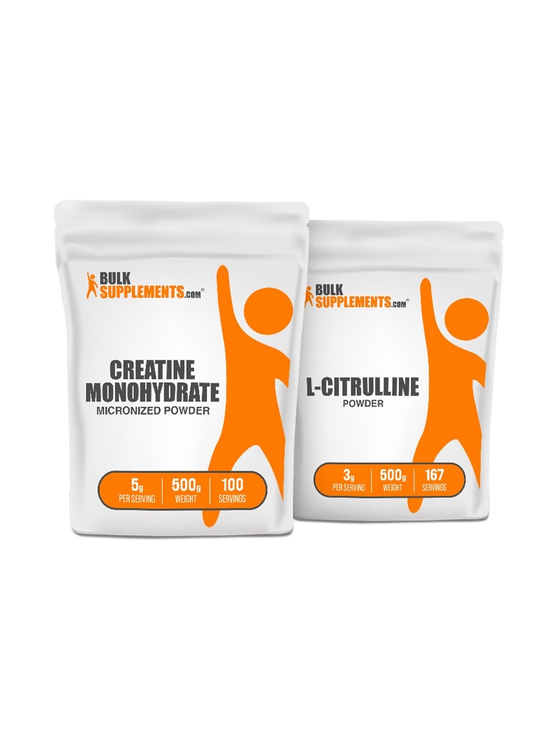 BulkSupplements Creatine 500g + L-Citrulline 500g Bundle