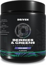 Driven B&G Berries & Greens Superfood Powder, 30 Servings - Organic Plant-Based Formula with Probiotics & Digestive Enzymes -Supports Recovery, Healthy Digestion, and Immune Function