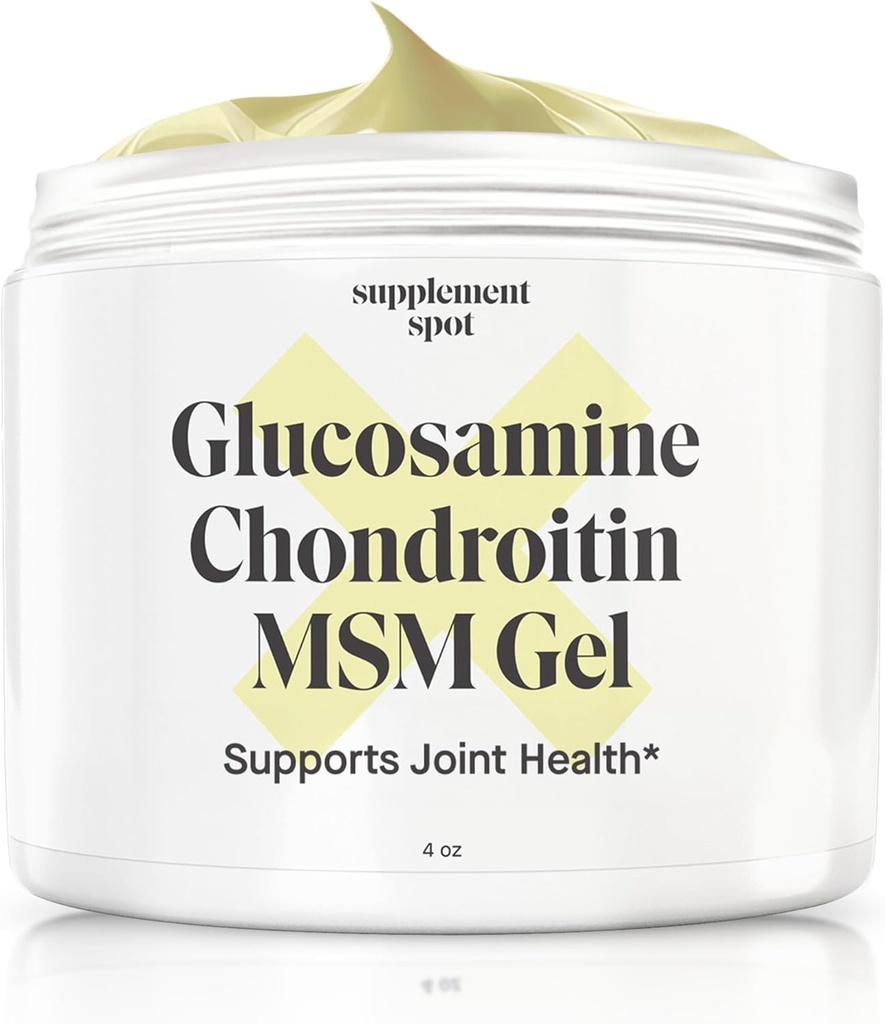 Glucosamine Chondroitin MSM Gel (4 oz) - con Glucosamina, Condroitina, MSM " Bromelain para apoyar la salud conjunta – para hombres de mujeres (90 Day Supply)