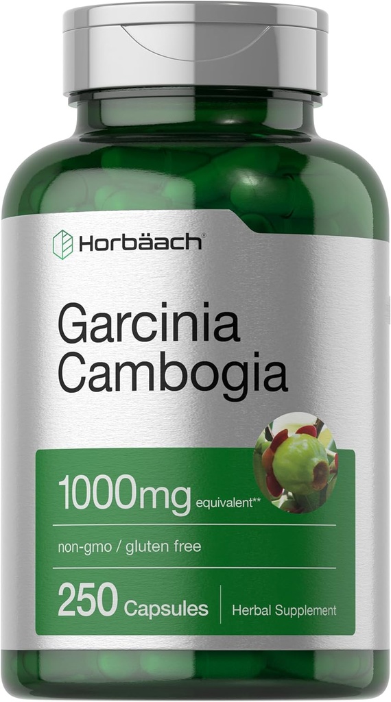 Horbaach Garcinia Cambogia Extract Pills  1000mg ← 250 Capsules Silencio Herbal Extract Supplement ← Non-GMO, Gluten Free