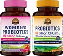 Vitalitown Probiotic Bundle (Pack of 2) | Women’s Probiotics 120 Billion (Item 1) & Probiotics 60 Billion (Item 2) | Shelf Stable | Digestive & Women’s Health | 30 Servings Each