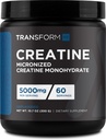 TransformHQ Creatine Monohydrate Powder (60 Servings) Desflavorado - 5000mg Por Serving