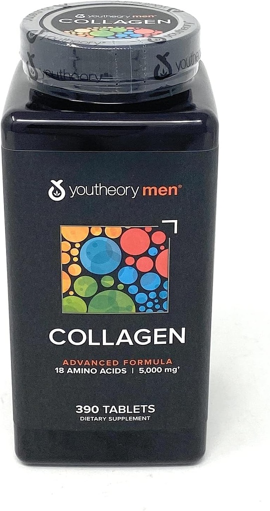 Nutrawise Corporación Teoría Hombres Collagen Advanced Formula, Blanco, Tablet, 390 Conde