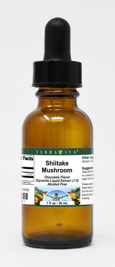 Shiitake Mushroom Glycerite Liquid Extract (1:5) - Chocolate Flavored (1 oz, ZIN: 523020)
