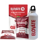 Fast-Acting Energy & Hydration Combo: 12 Black Cherry SlimPaks (Instant Dissolve, No Water Needed) | 15g Pure Dextrose | Made in the USA + 17oz White Aluminum Water Bottle