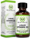 Nourishment Benevolent Vitamina D3 Suelta 5000 UI - Potente " Efectiva 1000 UI por gota - Suplemento dietético líquido de absorción rápida - 100% alcohol " Gluten Free
