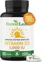 ForestLeaf Vitamina D3 5000 UI ANTE VIT D - VIT D3 Vitamina D Suplementos para Mujeres y Hombres TENIDO Bone Health, Teeth and Immune Support TEN Easy to Swallow Pills ← One Capsule Daily, 6-Month Supply, 180 Count